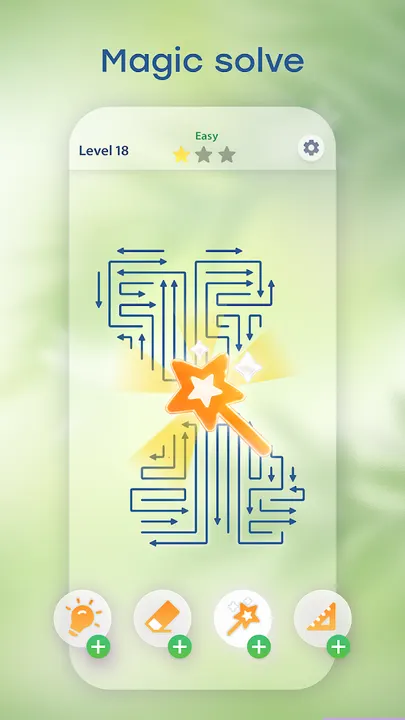 Arrows Go screenshot: Magic solve